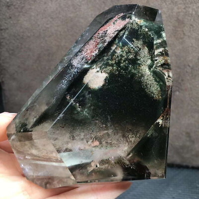 #ad 311g Top Natural Ghost phantom quartz crystal Mineral specimen Decor Reiki Tower $223.25