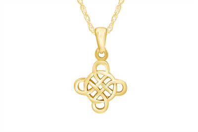 #ad Fashionable Celtic Knot Cross Pendant Necklace Solid 925 Sterling $177.03