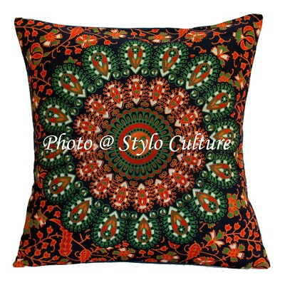 #ad Mandala Floor Pillows Cases Mandala Car Boho Art Room Decorative Cushion Cover $9.95