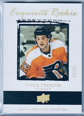 #ad 2023 24 UD Exquisite Collection Retro Rookies Tyson Foerester Gold 05 25🔥 C $199.99