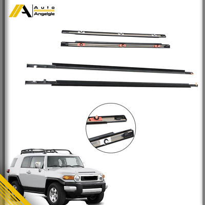 #ad For 2007 2014 Toyota FJ Cruiser Door Belt Molding Weatherstrip FRONT amp; REAR SET $34.19