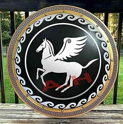 #ad Medieval Armor Horse Authentic Ancient Greek Hoplite Shield Black Christmas Gift $124.60