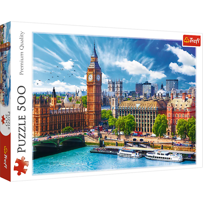 #ad Trefl Red 500 Piece Puzzle Sunny day in London $12.99