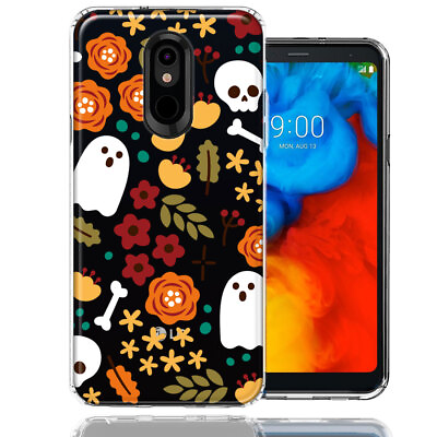 #ad For LG Stylo 4 Autumn Flowers Ghosts Skulls Halloween Case $11.99