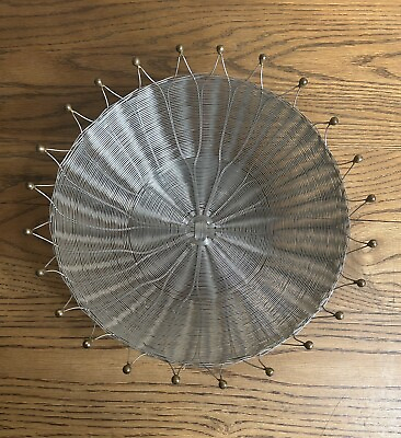 #ad 12quot; MICHAEL ARAM TWISTED WOVEN MODERN WIRE BASKET $55.00