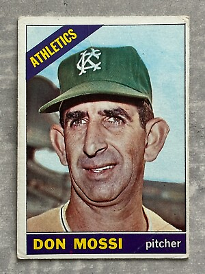 #ad 1966 Topps DON MOSSI A#x27;s quot;Big Earsquot; Awkward Funny Real Baseball Trading Card #74 $3.95