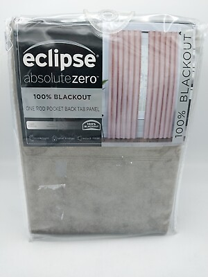#ad Eclipse Harper Vevet Blackout Mushroom Curtain Rod Pocket 50 in. W X 63 in. L $14.95