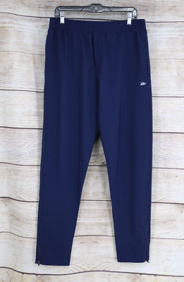 #ad Pro Player Mens Sport Nylon Windbreak Sweatpants Size Large Navy Blue $9.99