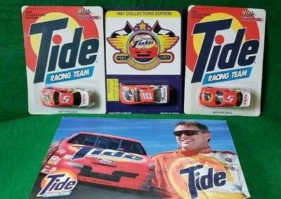#ad 3 Vintage 1992 1997 Tide Racing Team Cars Ricky Rudd Collectors Edition w Card $3.79