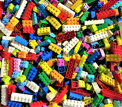 #ad 🔥50 LEGO Basic Bricks sizes 2x2 2x3 2x4 2x6 bulk lot mix of colors large $8.99