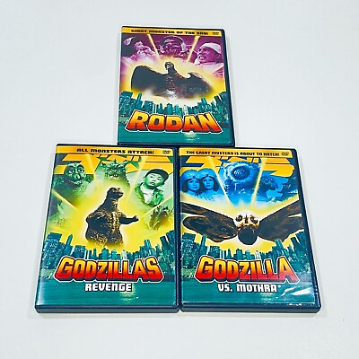 #ad Godzilla Lot Godzilla#x27;s Revenge Rodan Godzilla vs. Mothra 3 DVDs TOHO $34.99