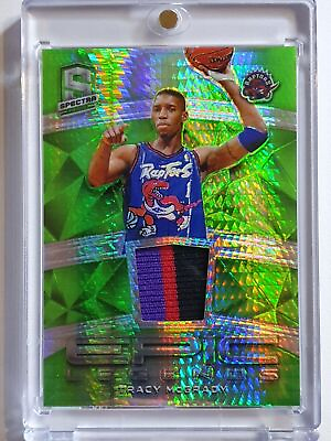 #ad 2018 Spectra Tracy McGrady #PATCH NEON GREEN 25 Game Worn Jersey Rare AU $242.00