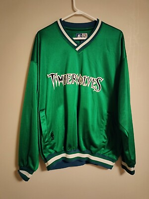 #ad Timberwolves Retro Green Jacket SZ L $115.00