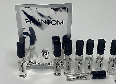 #ad Paco Rabanne Phantom Eau de Toilette Sample Spray 0.05 oz 12 pack NEW NO CARDS $19.95