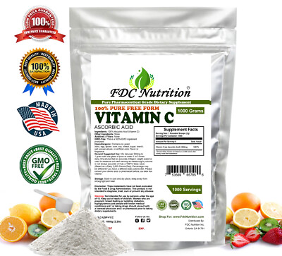 #ad 2.2 lb 1000g 100% PURE Ascorbic Acid Vitamin C Powder NonGMO $24.75