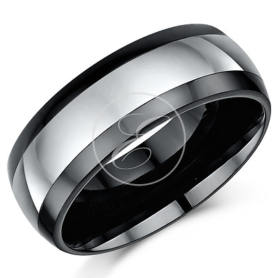 #ad Men#x27;s Nickel Free Tungsten amp; Ceramic Wedding Ring 8mm Band GBP 49.99
