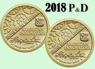 #ad 2018 P amp; D American Innovation $1 US Mint UNC 2 coin $4.85