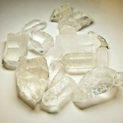#ad 1 4 lb Natural Clear Quartz Crystal Mixed Size Points Jewelry Brazil Mineral $10.99
