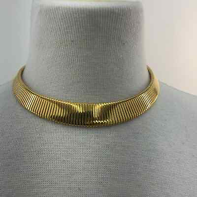 #ad Beautiful Gold Tone Chain Choker Necklace Fashion Jewelry $16.00