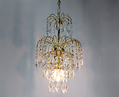 #ad Antique French Chandelier 12quot; chandelier lighting Vintage crystal Chandelier $249.00