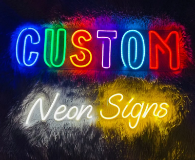 #ad Free Design Custom Flex LED Strip Neon Sign Décor Wall Personalised Night Light $300.00