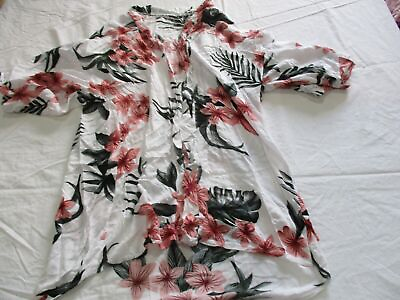 #ad Womens white floral blouse #27 $9.99