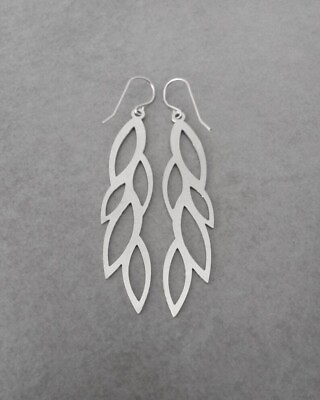 #ad Leaf Branch Earring 925 Silver Fashion Leaf Earring Christmas Gift Women Jewelry $155.79