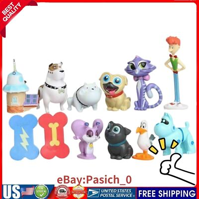 #ad 12pcs Puppy Dog Pals Action Figure Hot Sale Cute Cartoon Bingo Rolly Bob Figures $17.59
