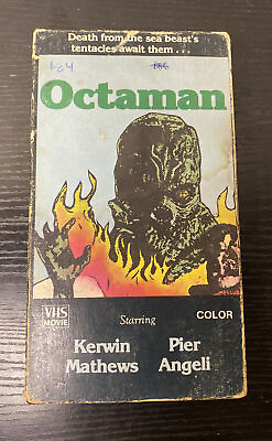 #ad USED OCTAMAN VHS 1985 CONGRESS Creature Feature Horror TESTED $5.99