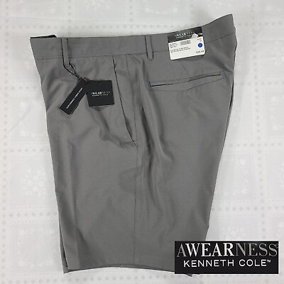 #ad Kenneth Cole Awearness Mens Shorts Size 40 Beach to Bar Gray Slim Fit NWT #H23 $15.00