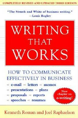 #ad Writing That Works; How to Communicate Effectively In Business GOOD $4.97
