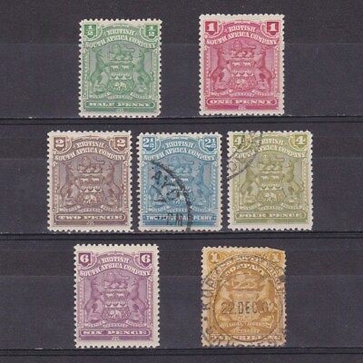 #ad BRITISH SOUTH AFRICA COMPANY RHODESIA 1898 SG# 75 84 CV £81 Part set MH Used $40.00