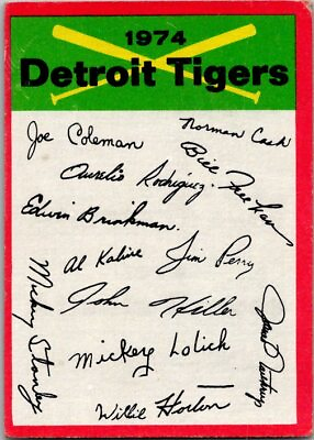 #ad 1974 Topps #NNO Detroit Tigers CL $1.50