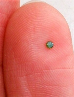 #ad GREEN DIAMOND ROUND CUT LOOSE GEM SHAPE FACETED GEMSTONE NATURAL MICRO TINY 1mm $19.95
