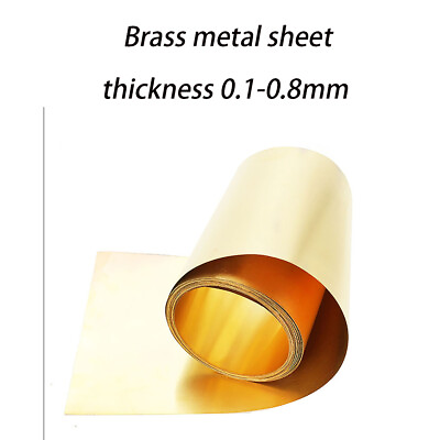#ad Brass Metal Thin Sheet Foil Plate Patina Process Craft Steampunk Thick0.1 0.8mm $32.28