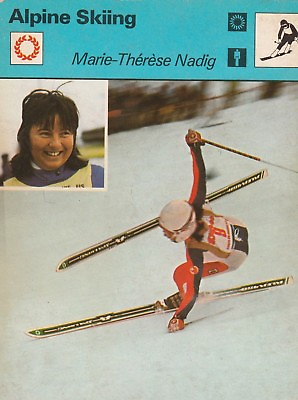 #ad 1977 Sportscaster Card Alpine Skiing Marie There#x27;se Nadig #13 22 NRMINT. $6.50