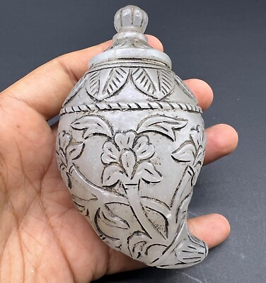 #ad Antique Quality Beautiful Old Rock Crystal Stone Islamic Mughal Art Perfume Bot $600.00