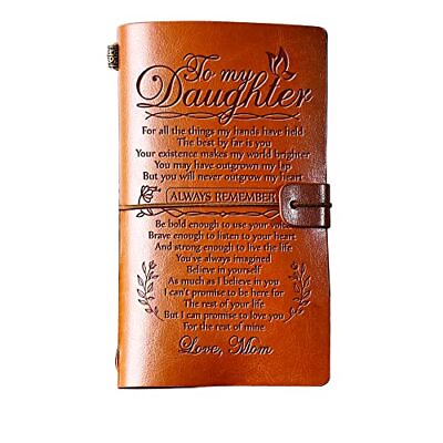 #ad Daughter Gift from Mom To My Daughter Leather Journal 140 Page Refillable $18.94