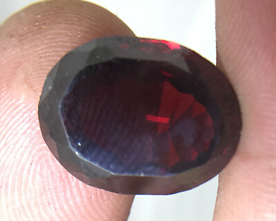 #ad Natural Loose Gemstone of 23.00 Ct Red Black Color Cushion Shape Zircon A $7.15