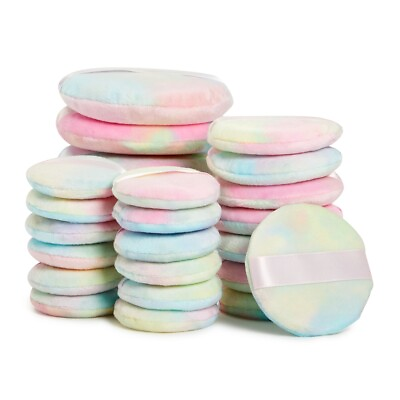 #ad 24 Pack Makeup Powder Puffs for Loose and Pressed Powder for Face Body 3 Sizes $16.69