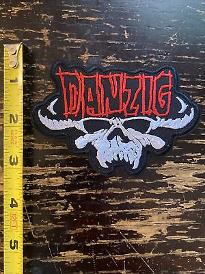 #ad DANZIG Embroidered Iron on Patch Punk Rock Heavy Metal Band $3.99