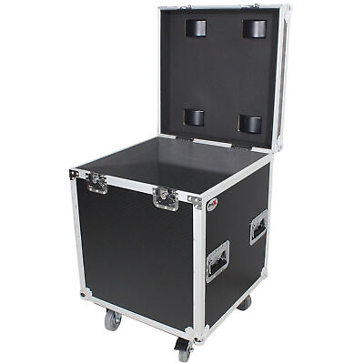 #ad ProX XS UTL4 Utility Flight Case w Black Laminate 4quot; Casters w Caster Dishes $389.95