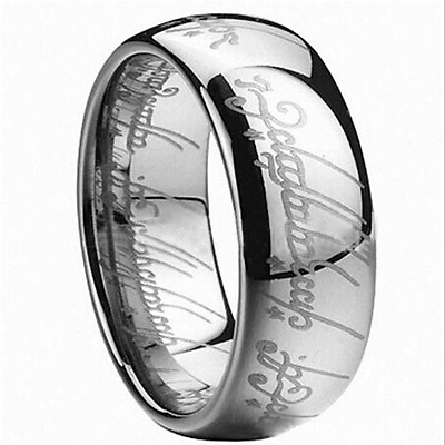 #ad Charm Ring Lotr Stainless Steel Fashion Mens Ring Size 6 12 Lord of the Rings $0.99