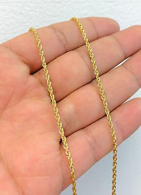 #ad Men#x27;s amp; Women#x27;s Genuine 18K Gold Filled 18quot; 20quot; 24quot; Classic Rope Chain Necklace $22.39