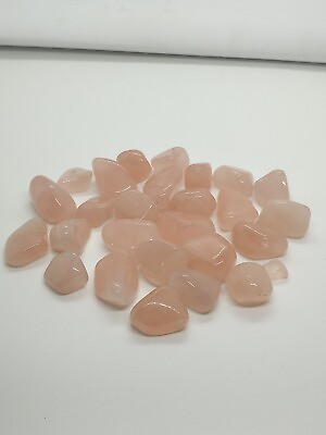 #ad Natural Polished Rose Quartz Tumble Stones Worry Pocket Stones 27 Stones Pink $25.00