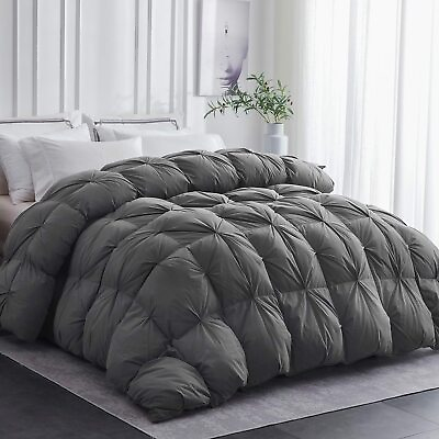#ad Luxurious All Season Goose Down Comforter King Size Duvet Insert 100% Cotton $89.99