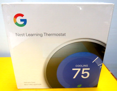 #ad $200 NEW Google Nest PRO EDITION Learning Thermostat T3008US St Steel $179.99