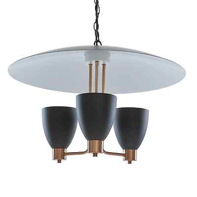 Potra 3 Light Black Contemporary Pendant Lamp by Southern Enterprises $48.99