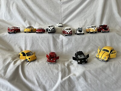 #ad Kinsmart amp; Other Manufacturers Volkswagen Bus BEETLE Lot Of 13 Nice Used Cars $37.99