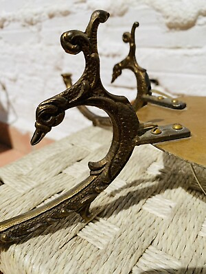 #ad #ad 5 Antique Chandelier Arms w Wireway DUCK Acanthus Bronze Part Restore Repair $149.00
